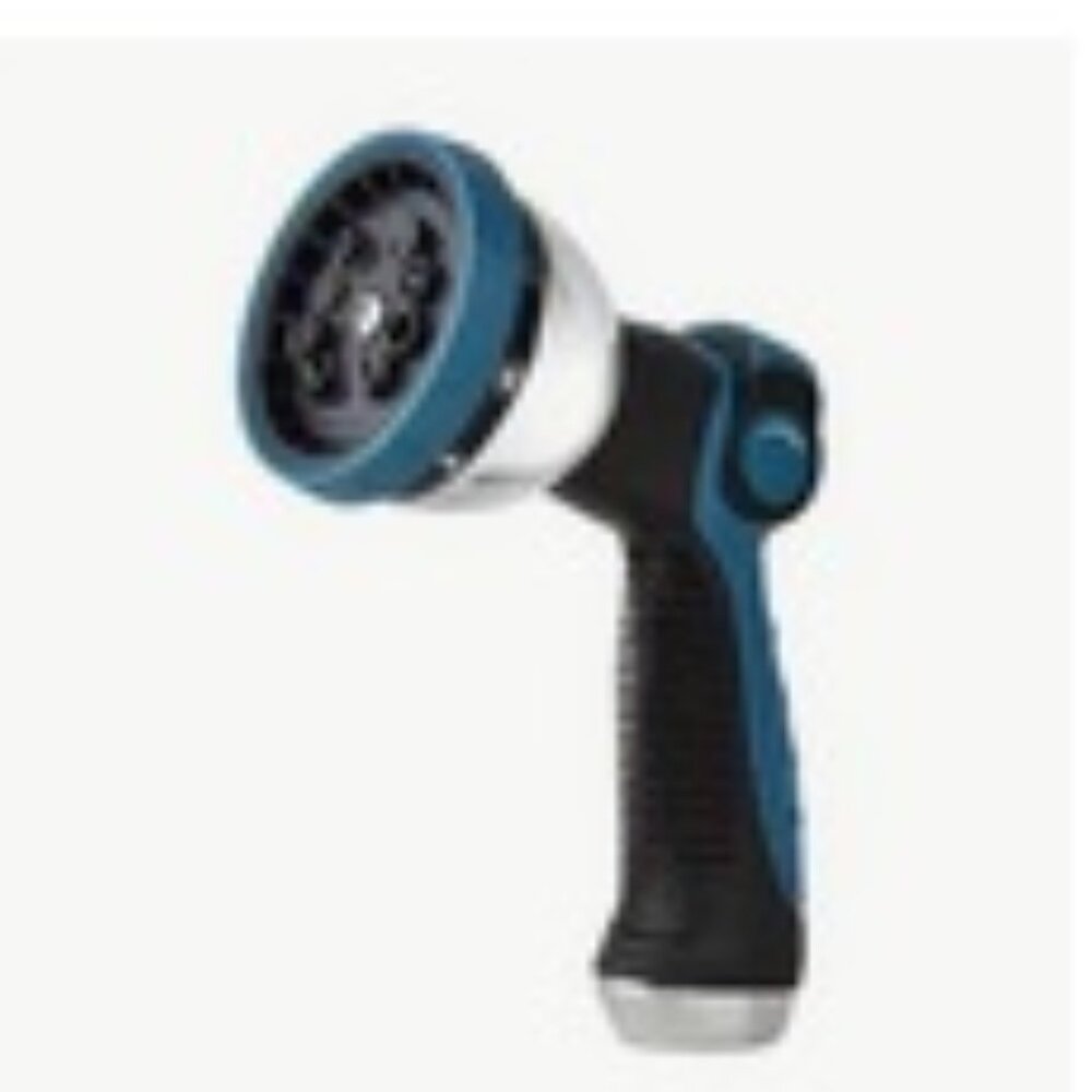 Garden Hose Sprayer Nozzle Attachment End Teal Aqua Blue Green 10 Settings